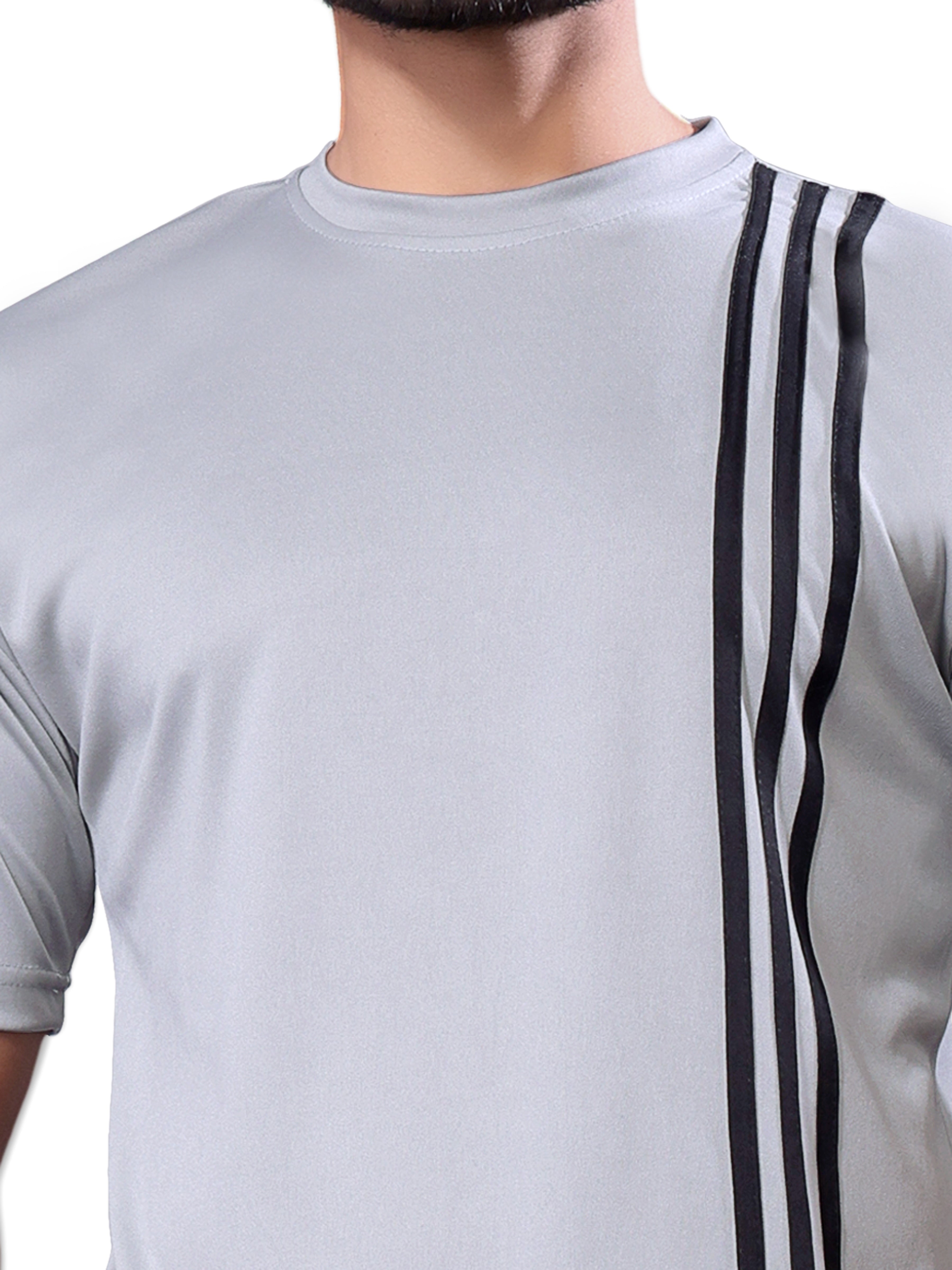 Pure Cotton Relaxed Fit Gray Night Suit For Men