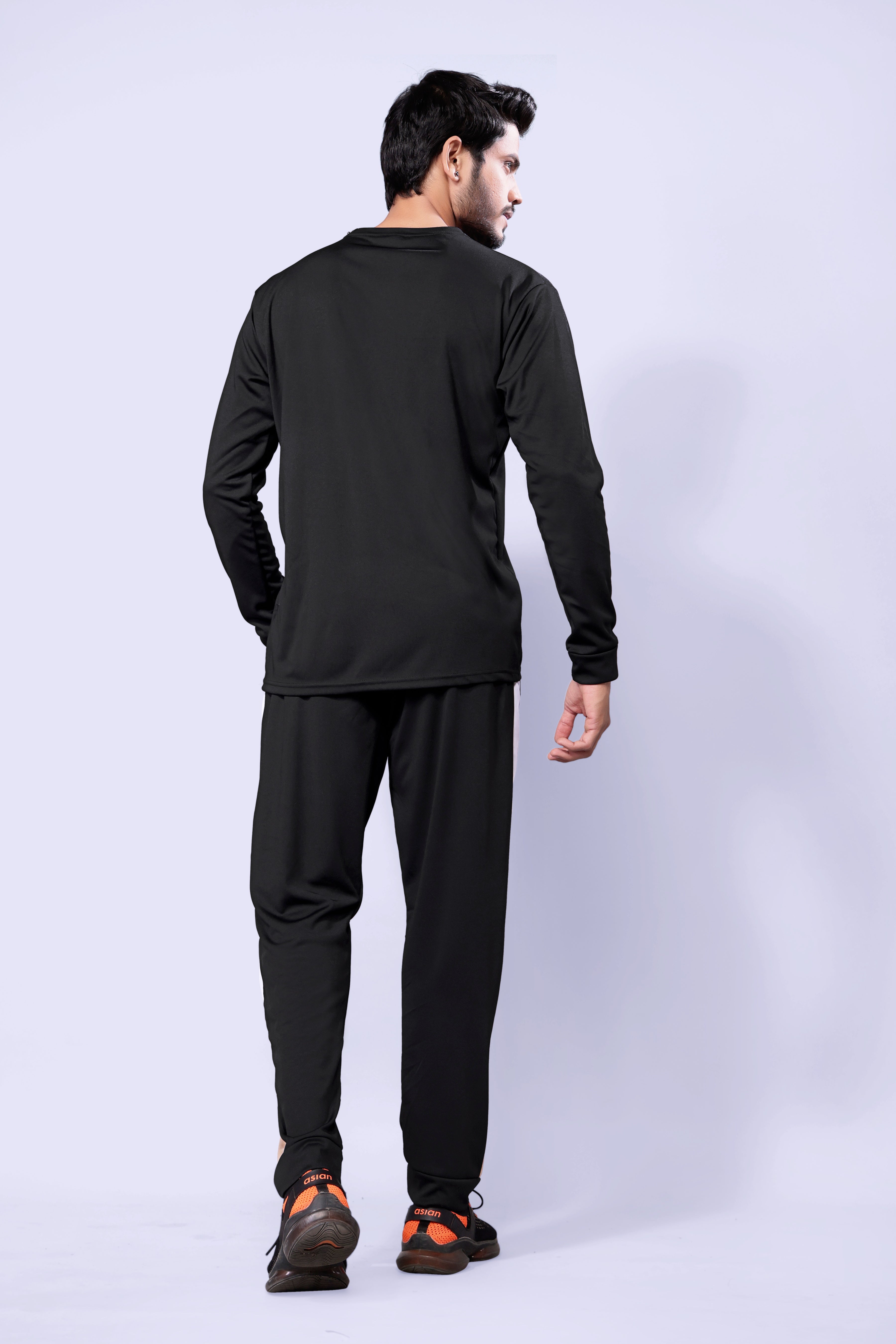 Men Black Checked Cotton Relaxed Fit Night Suit