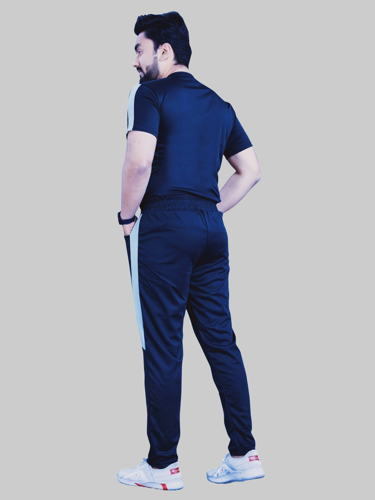 Pure Cotton Relaxed Fit Gray Night Suit For Men