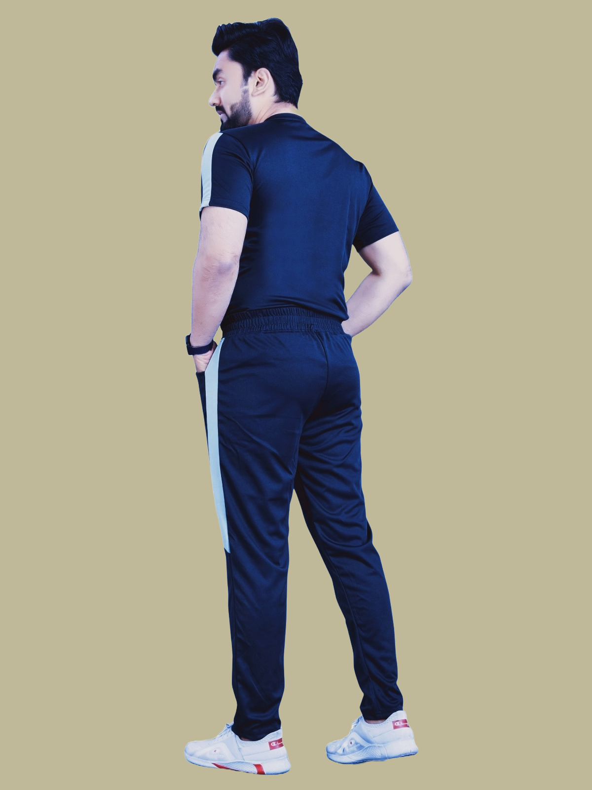 Pure Cotton Relaxed Fit Gray Night Suit For Men