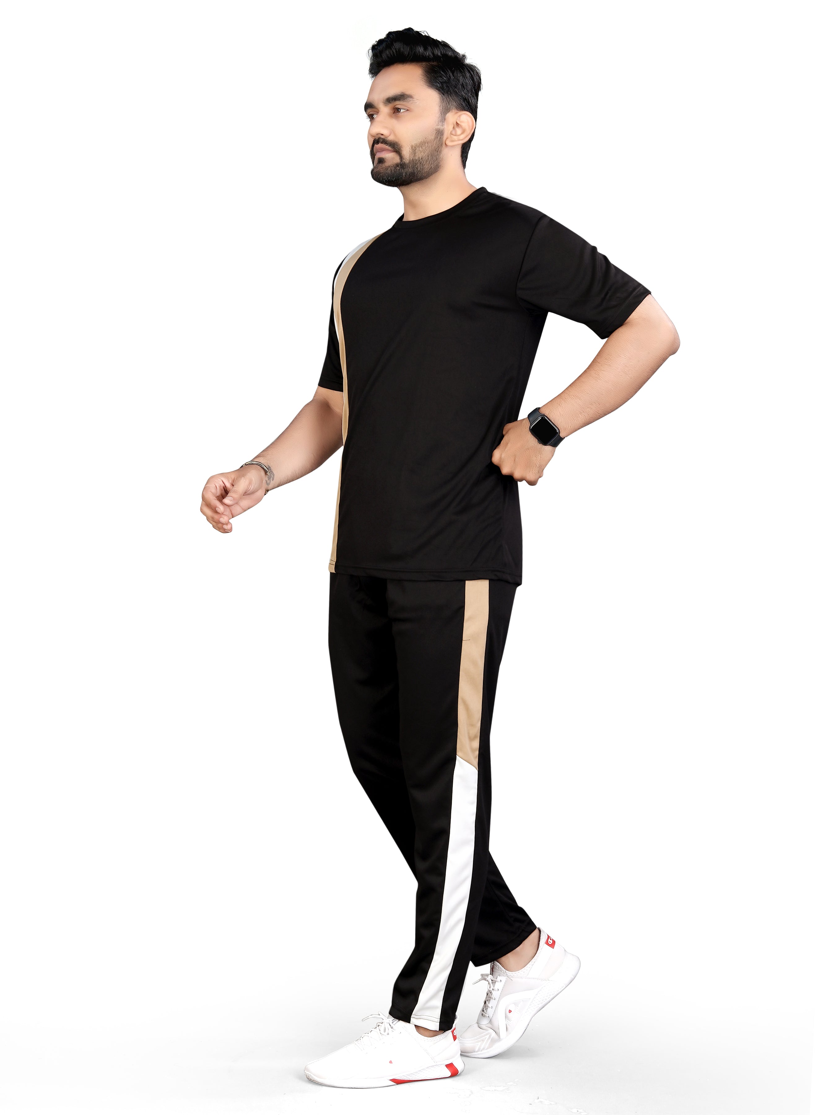 Black Relaxed Fit Regular Wear Night Dress For Men