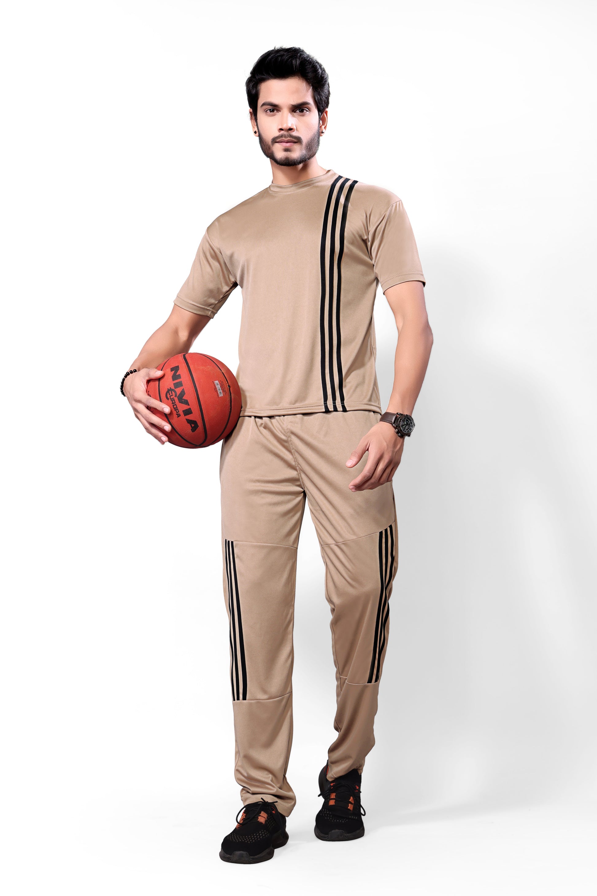 Pure Cotton Relaxed Fit Gray Night Suit For Men