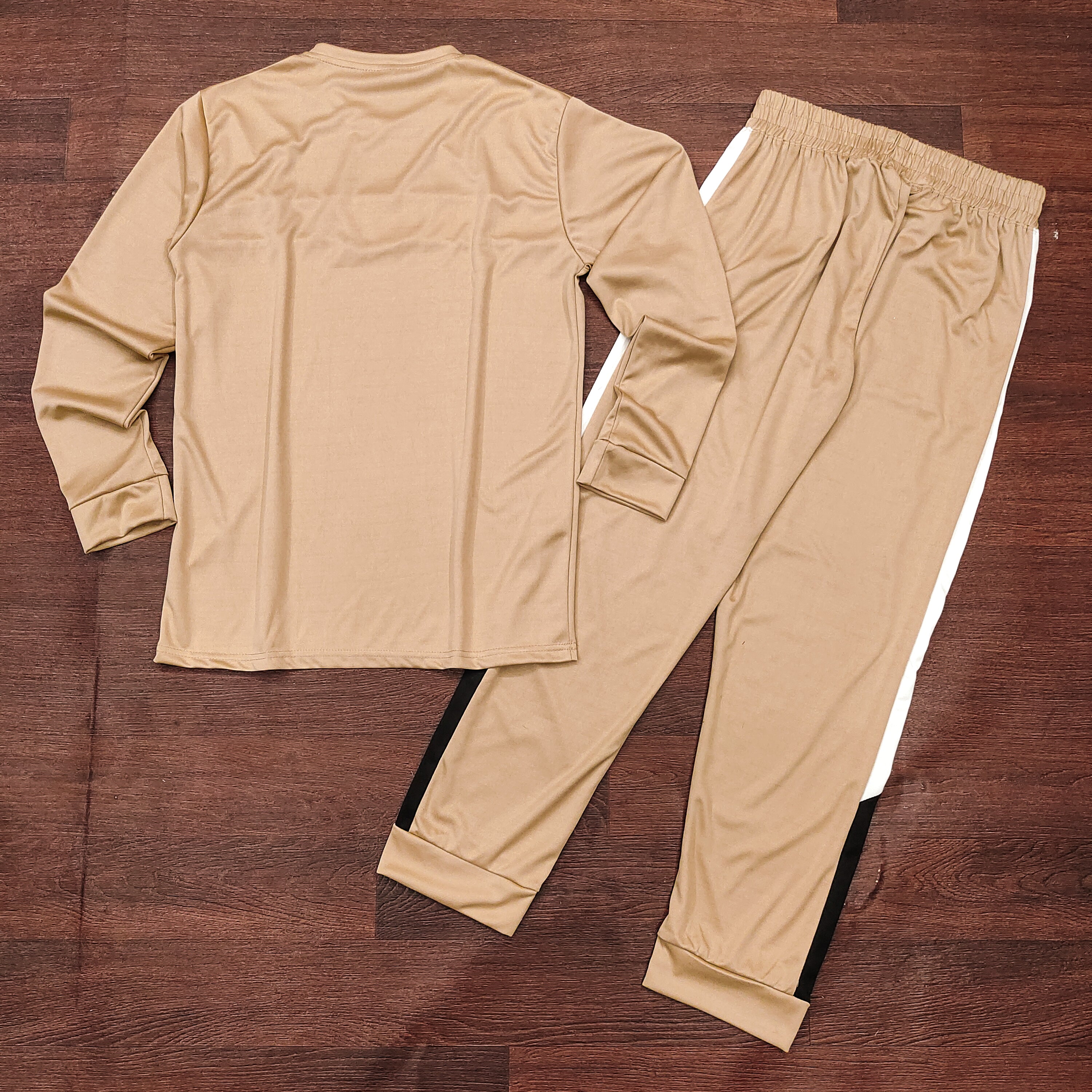 Men Light Coffee Checked Cotton Relaxed Fit Night Suit