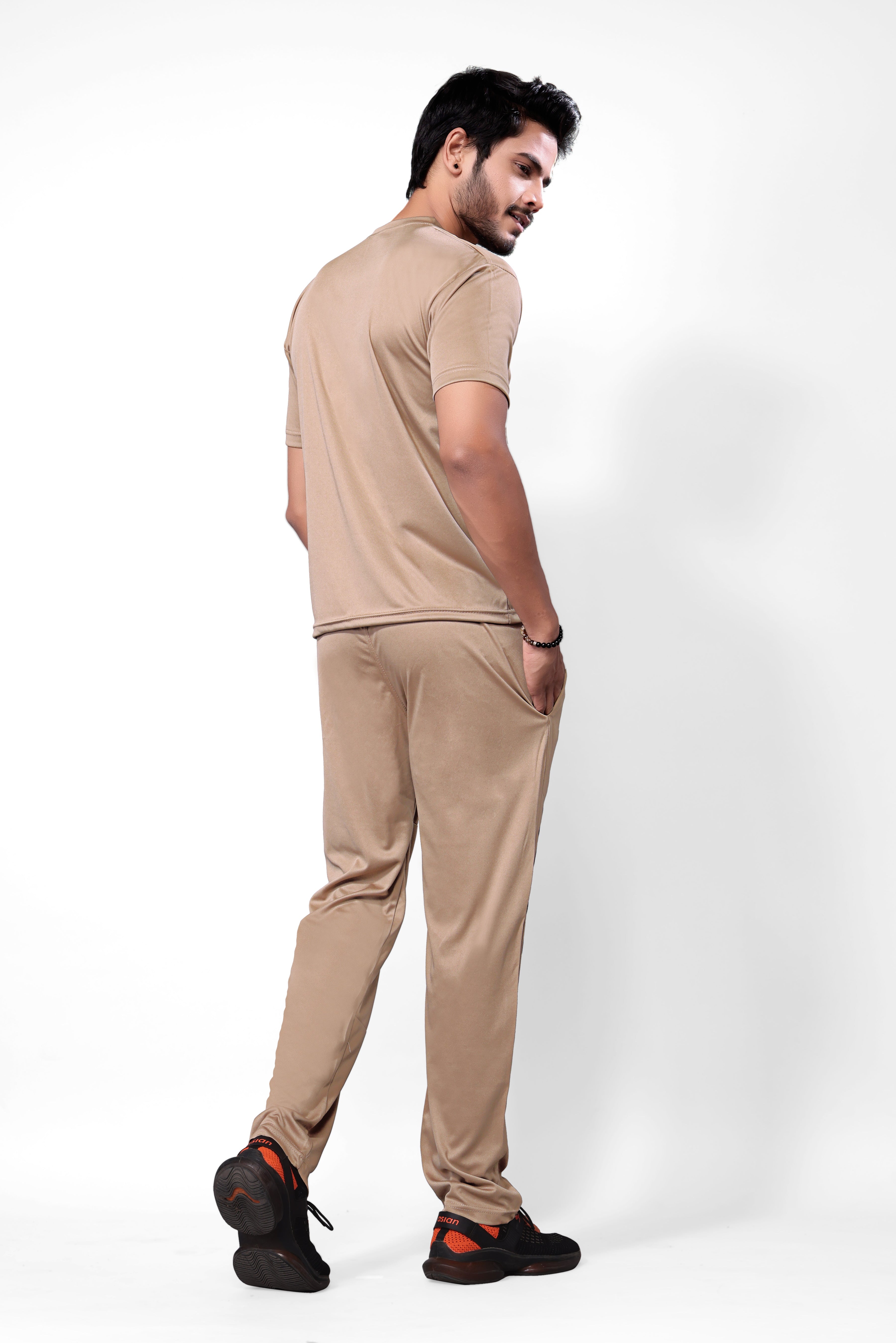 Pure Cotton Relaxed Fit Gray Night Suit For Men