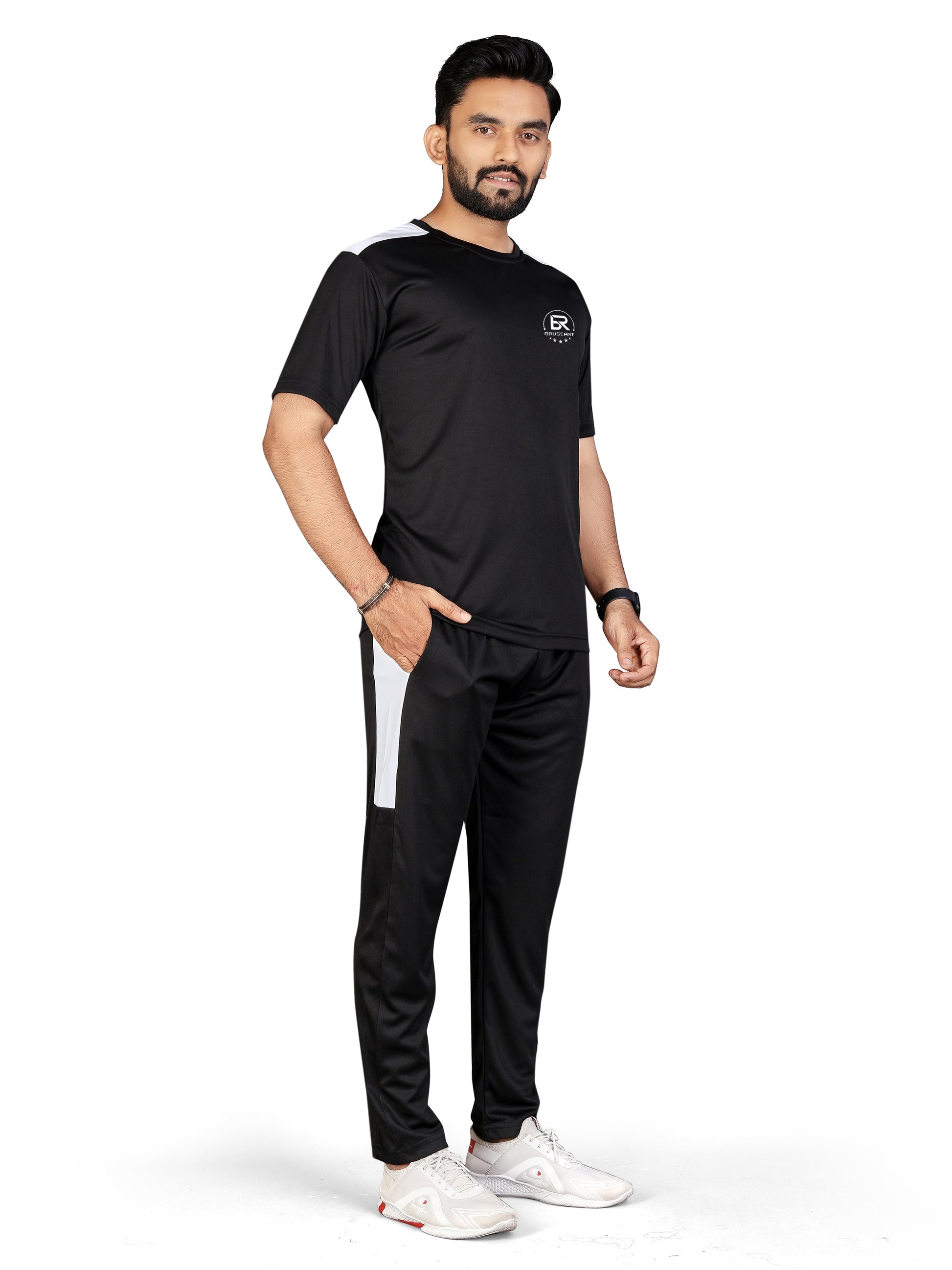 Black Color Regular Fit Night Wear Night Suit For Men