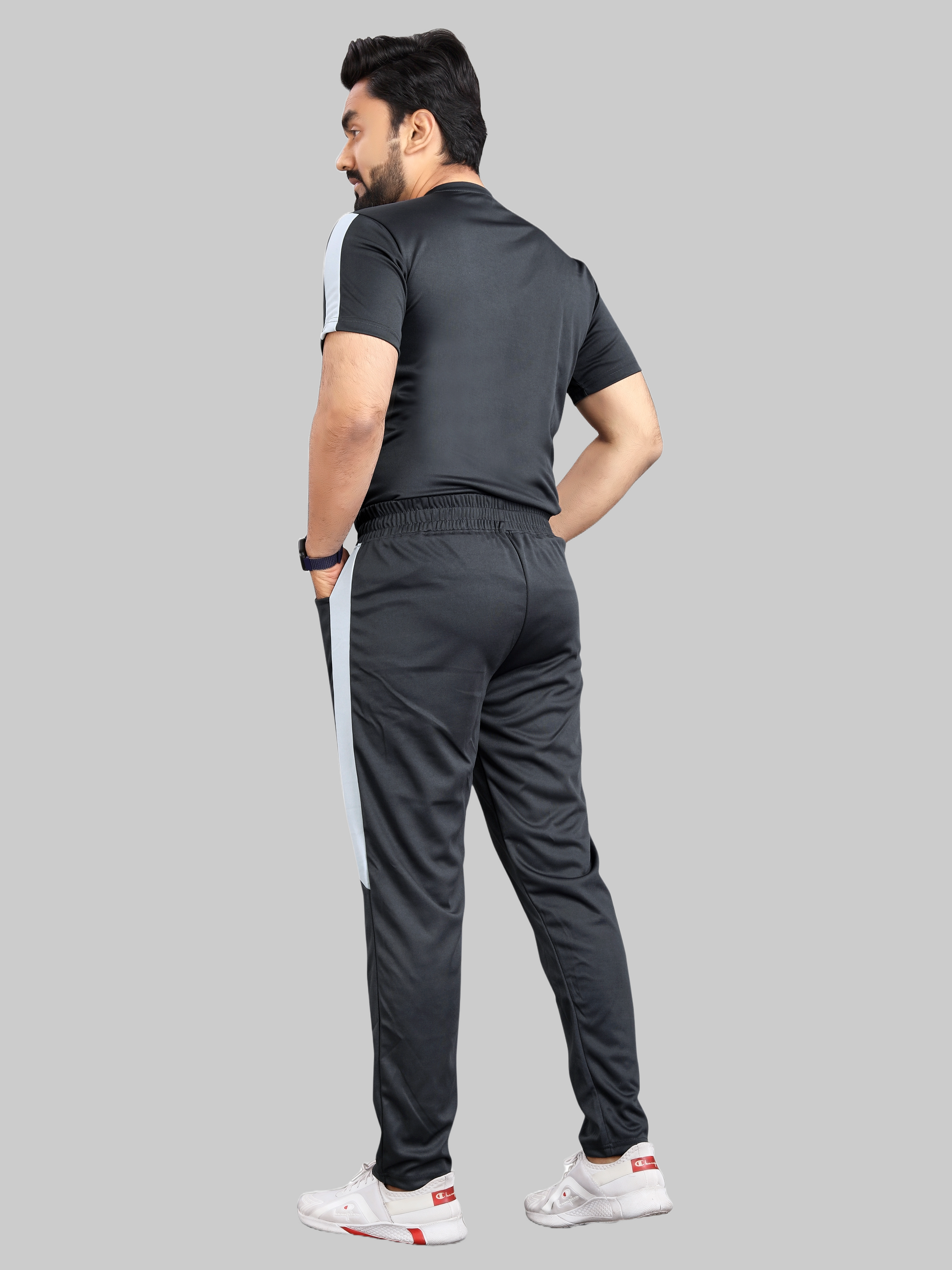 Pure Cotton Relaxed Fit Gray Night Suit For Men