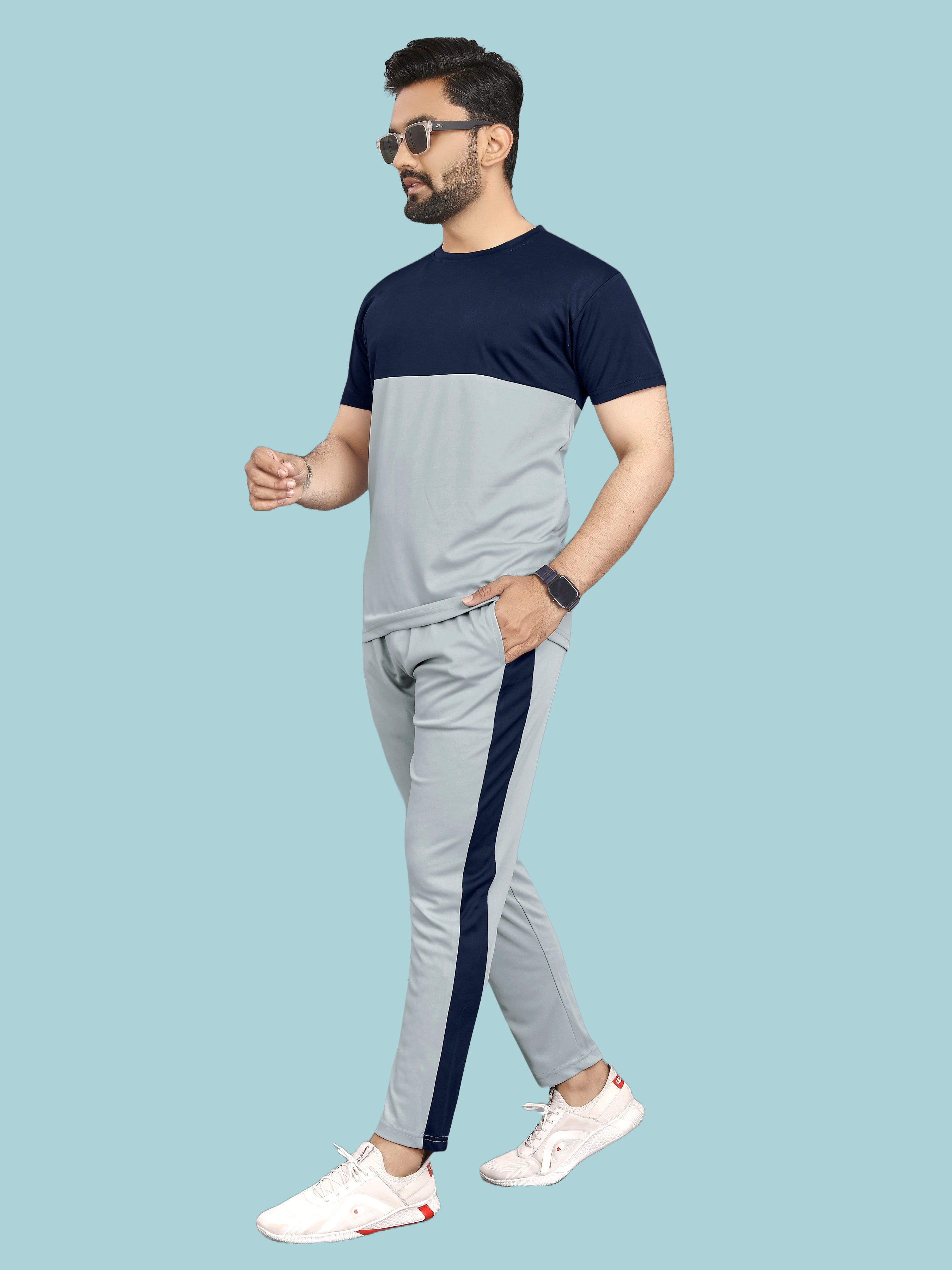 Premium Quality Fabrics Grey Sports Wear Dress Online
