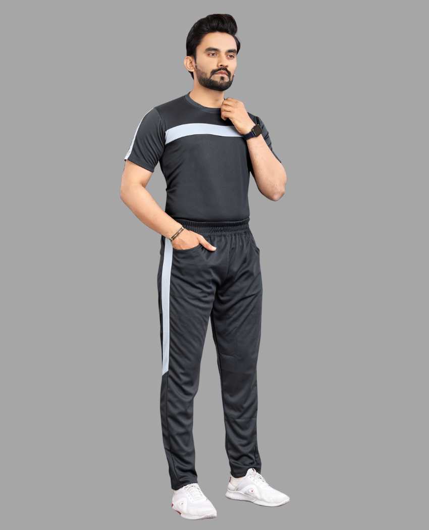 Pure Cotton Relaxed Fit Gray Night Suit For Men