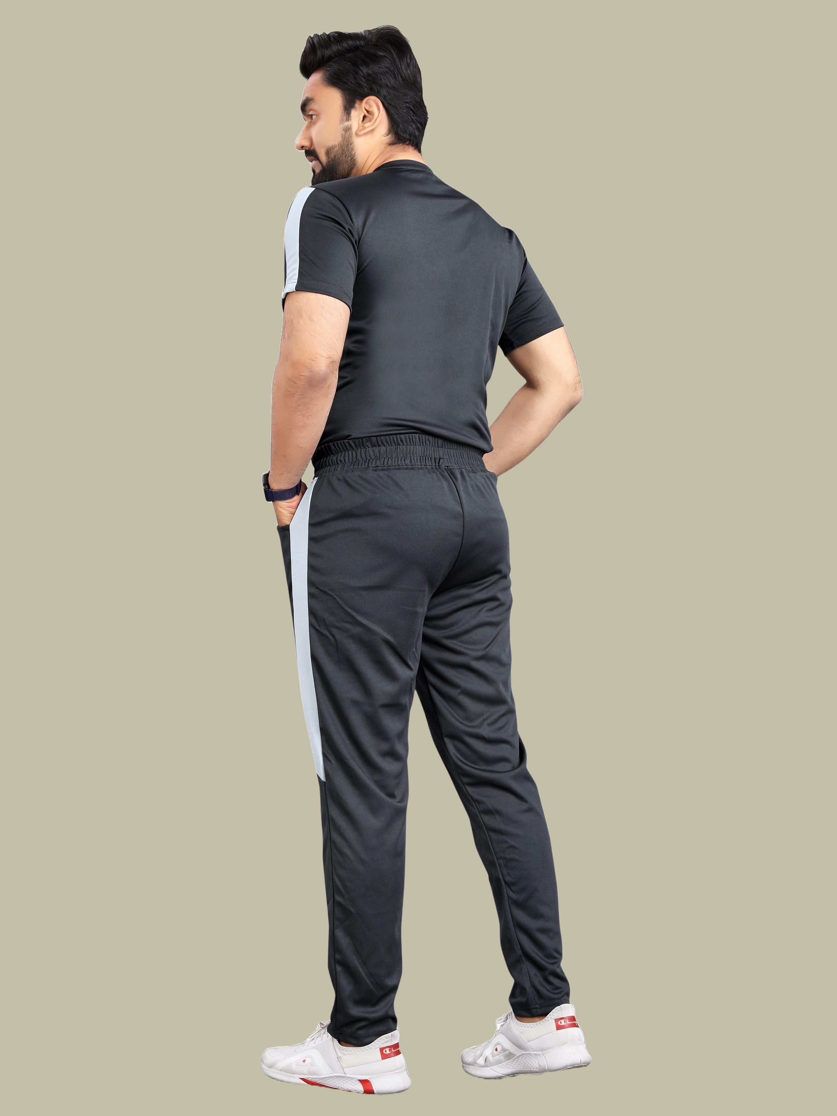 Pure Cotton Relaxed Fit Gray Night Suit For Men