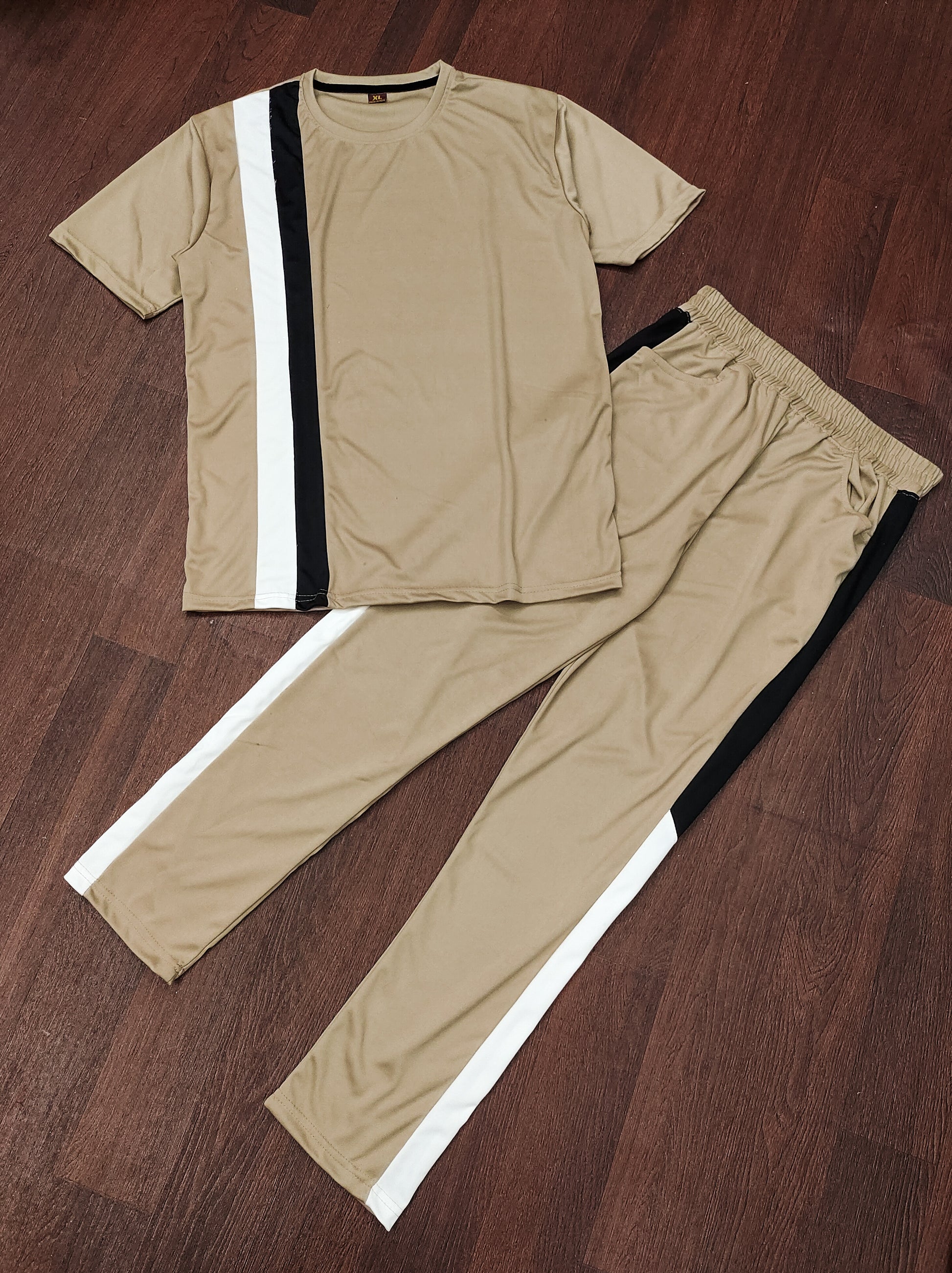 Dark Cream Relaxed Fit Night Dress For Men