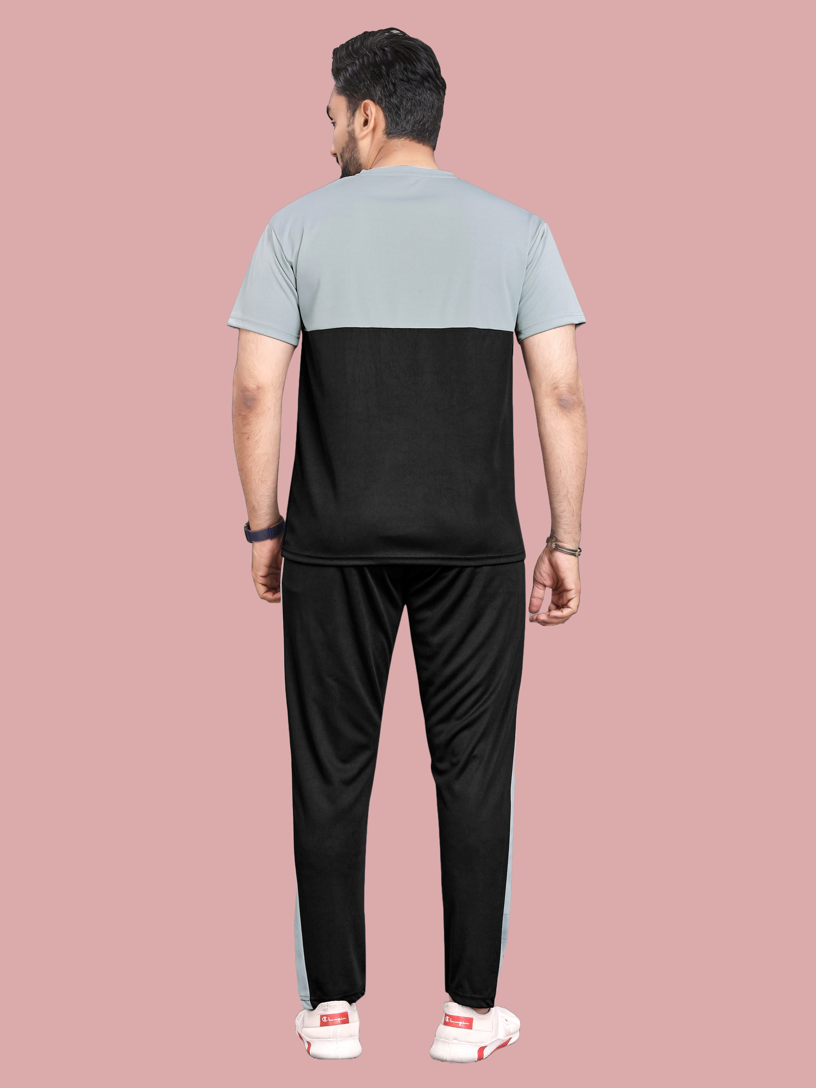 Premium Quality Fabrics Black Color Sports Wear For Men