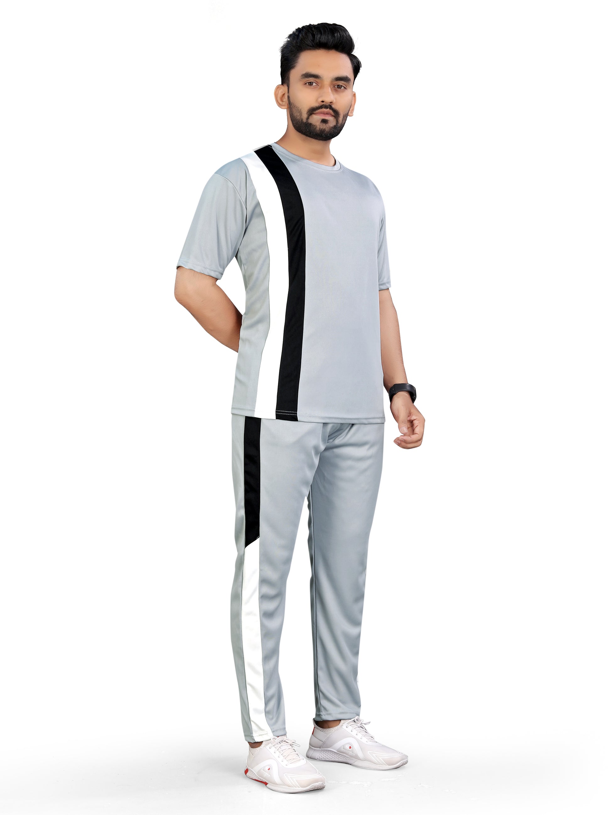 Light Grey Relaxed Fit Night Suits Dress For Men