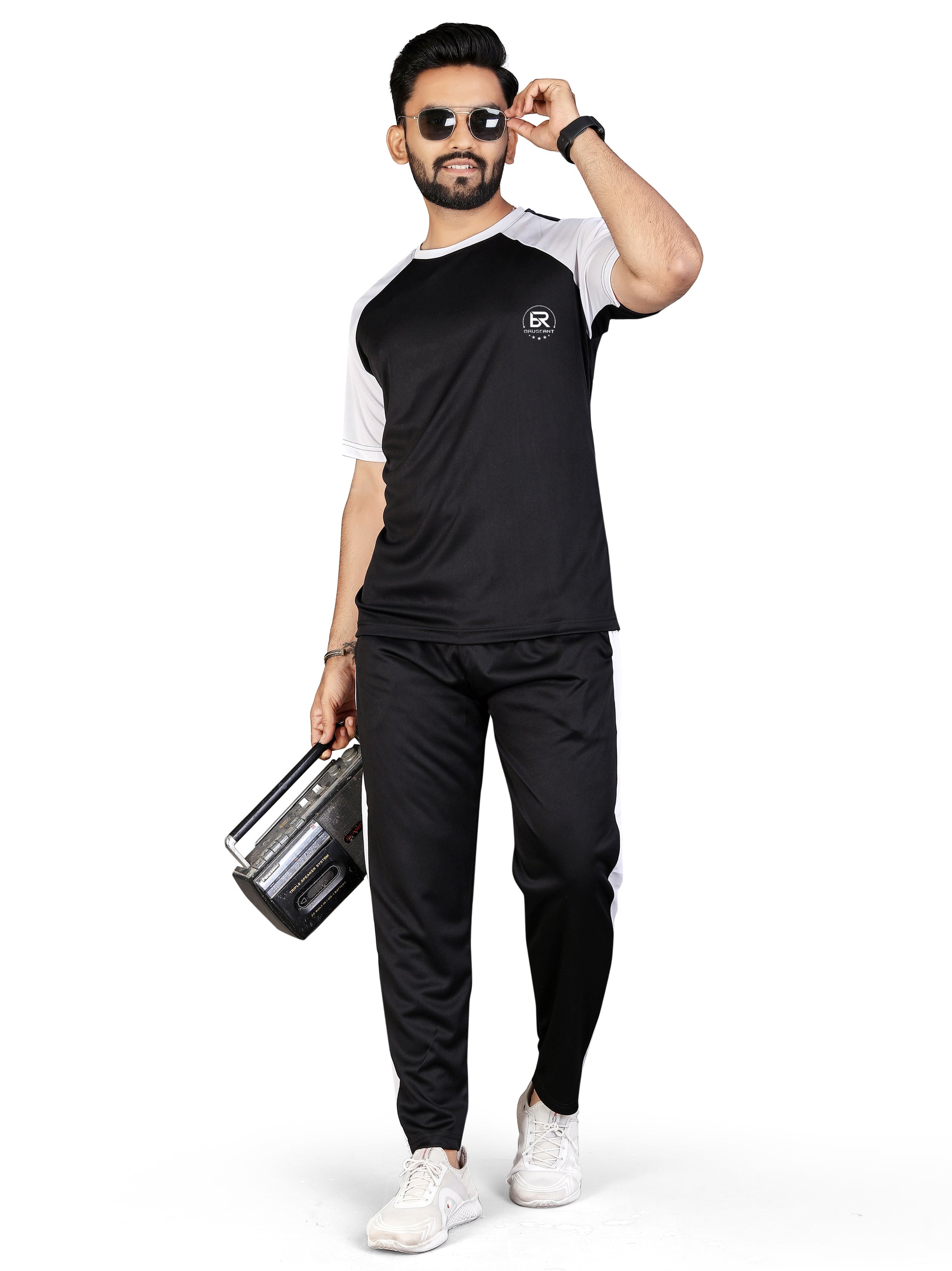 Men Mustard Stripes Pure Cotton Regular Fit Night Wear Night Suit
