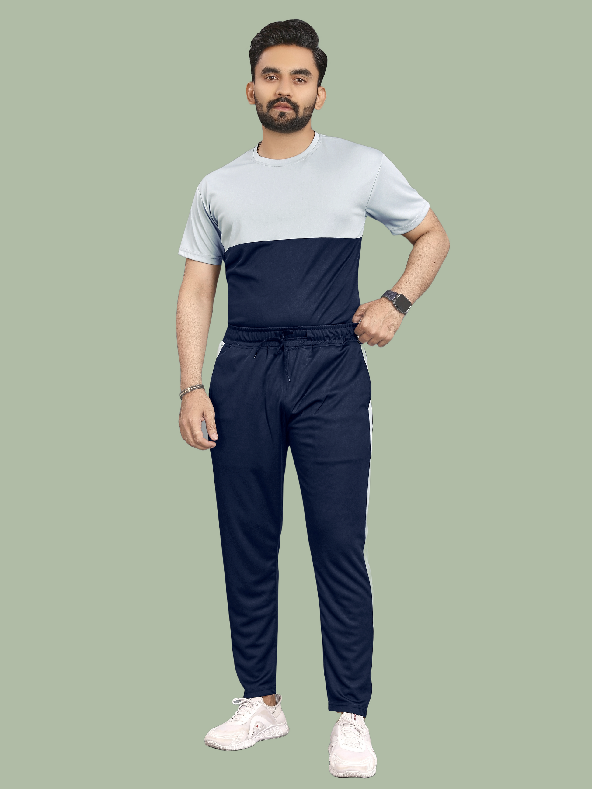 Pure Cotton Relaxed Fit Blue Gym Wear Night Dress Collection