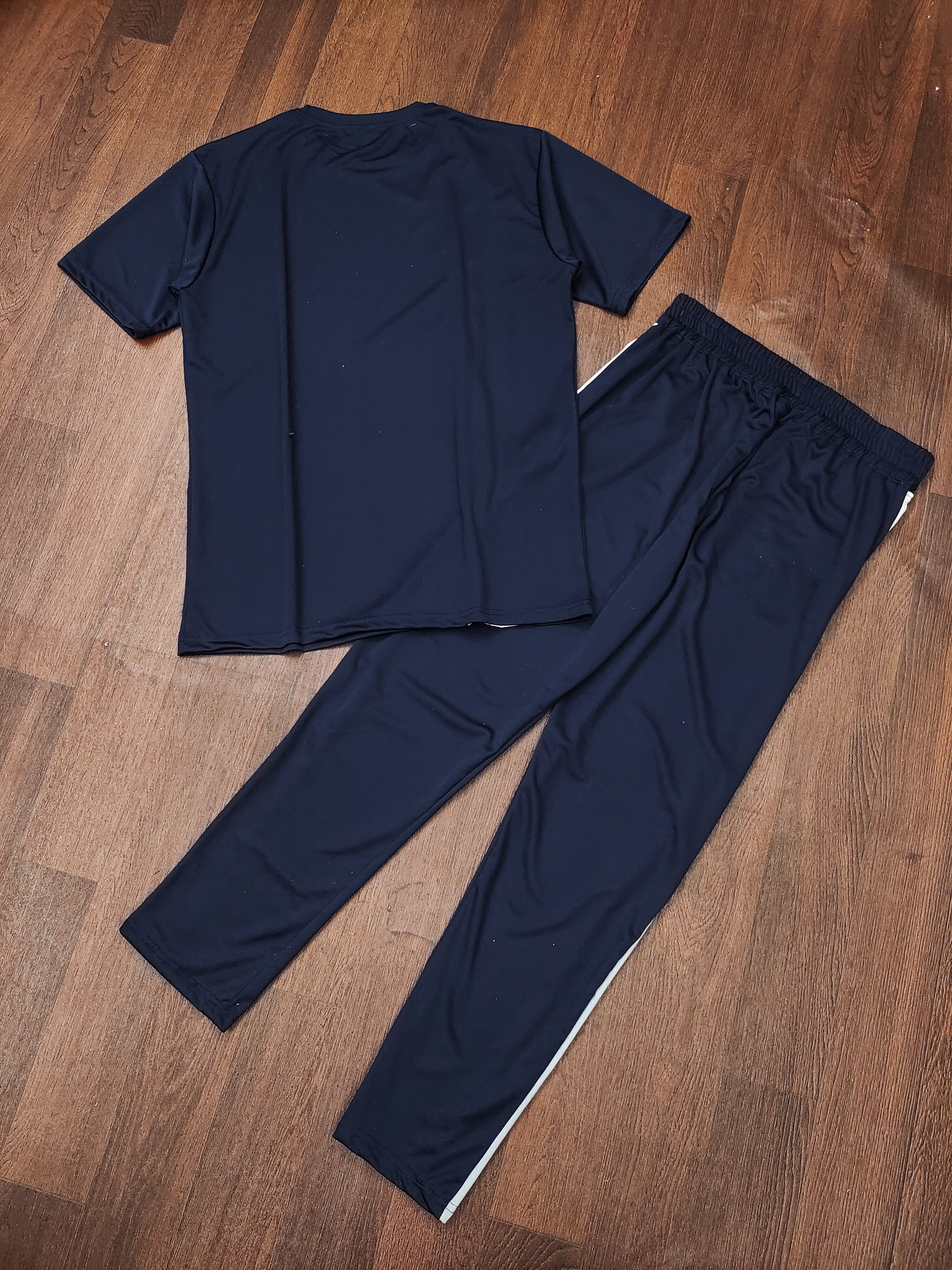 Dark Blue Relaxed Fit Online Night Dress For Men