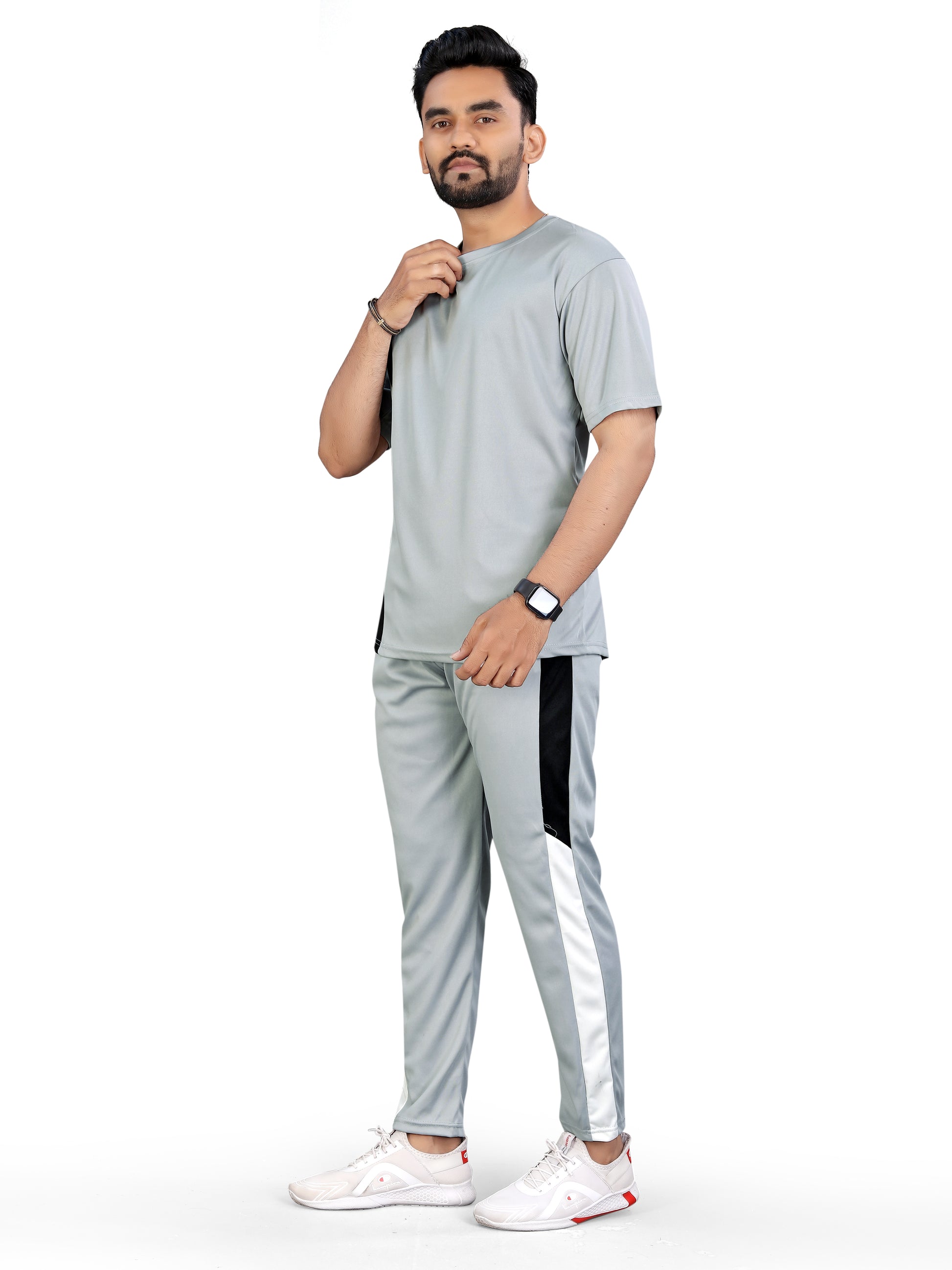 Light Grey Relaxed Fit Night Suits Dress For Men