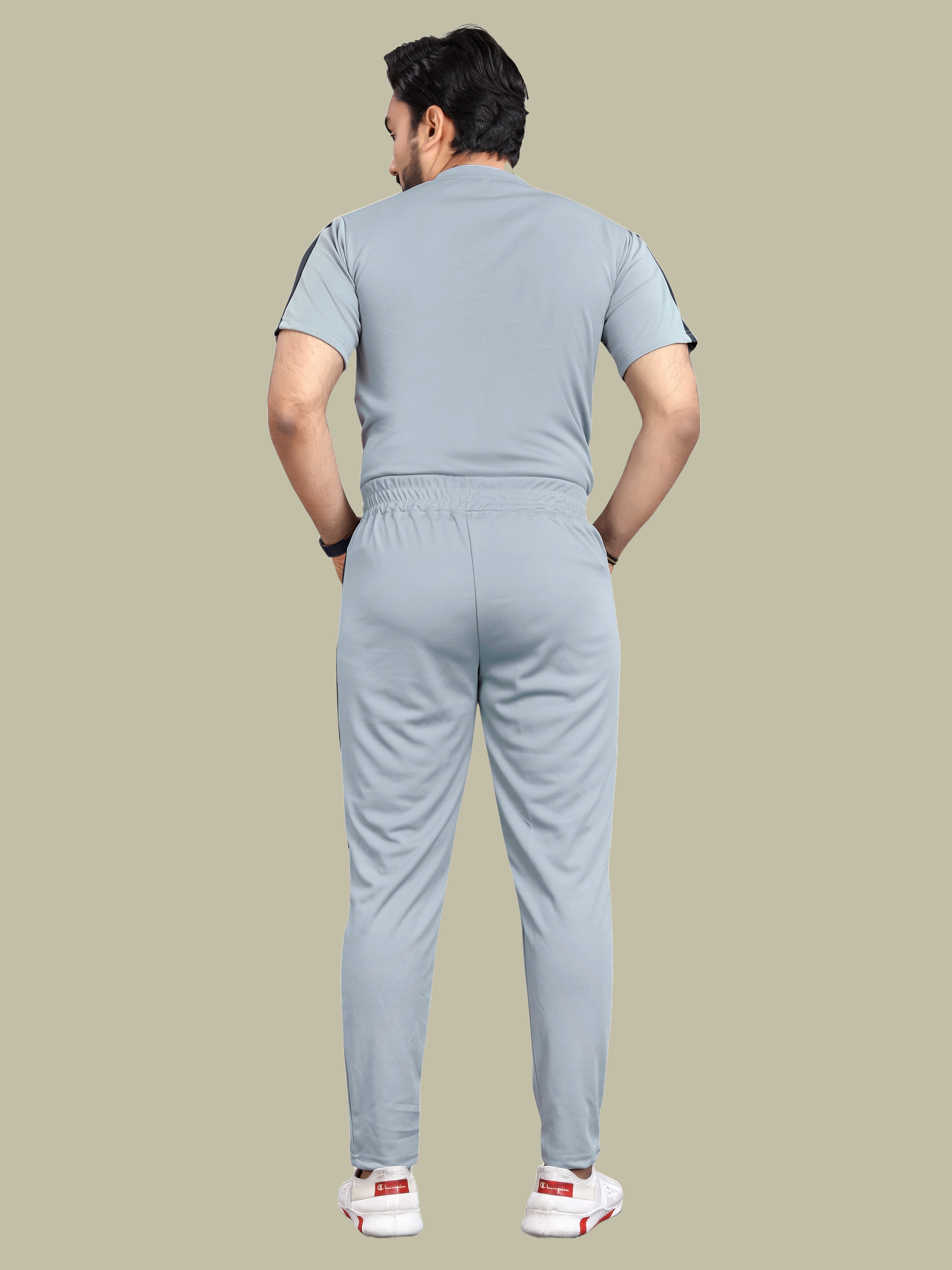 Pure Cotton Relaxed Fit Gray Night Suit For Men