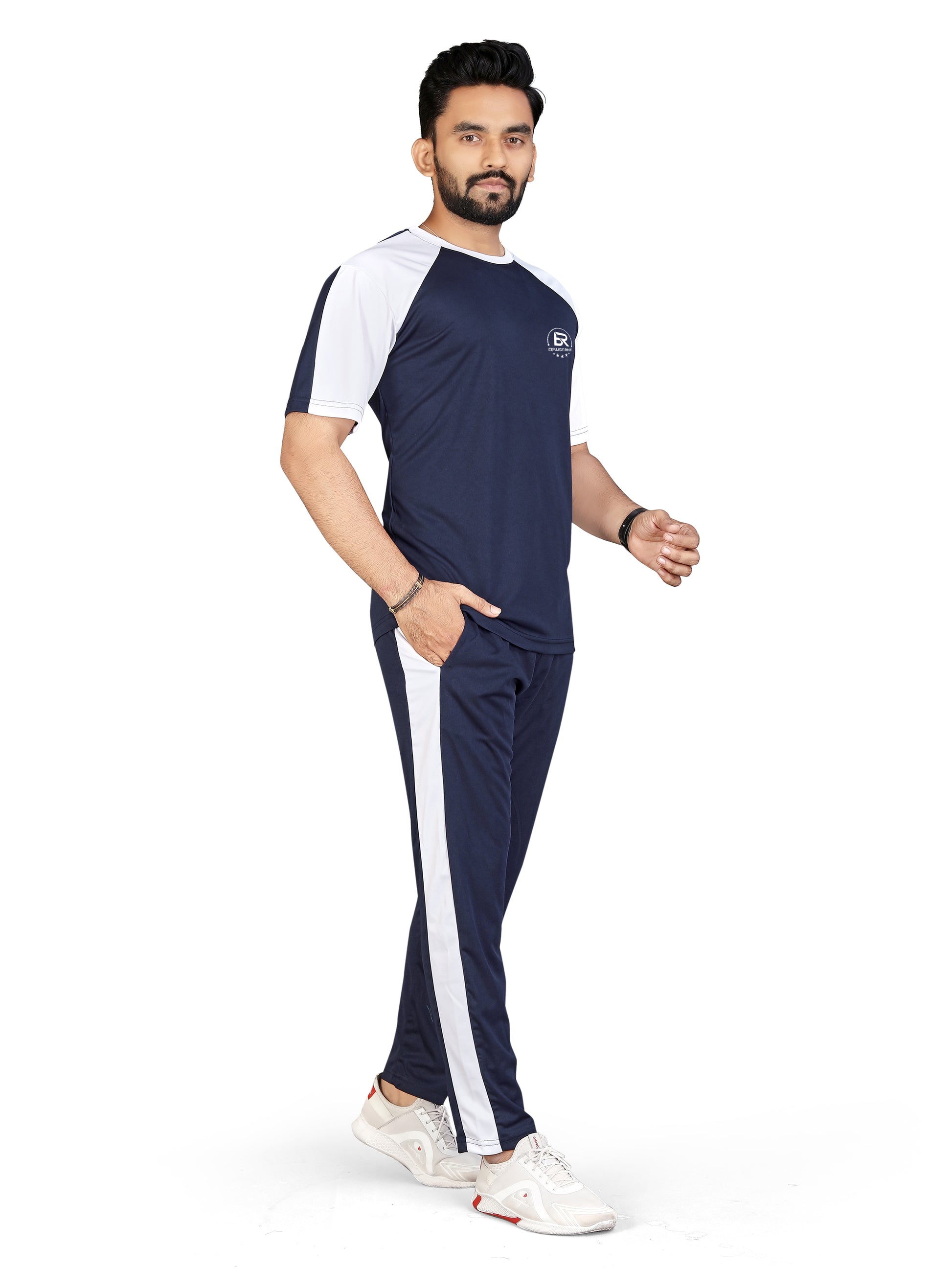 Men Mustard Stripes Pure Cotton Regular Fit Night Wear Night Suit